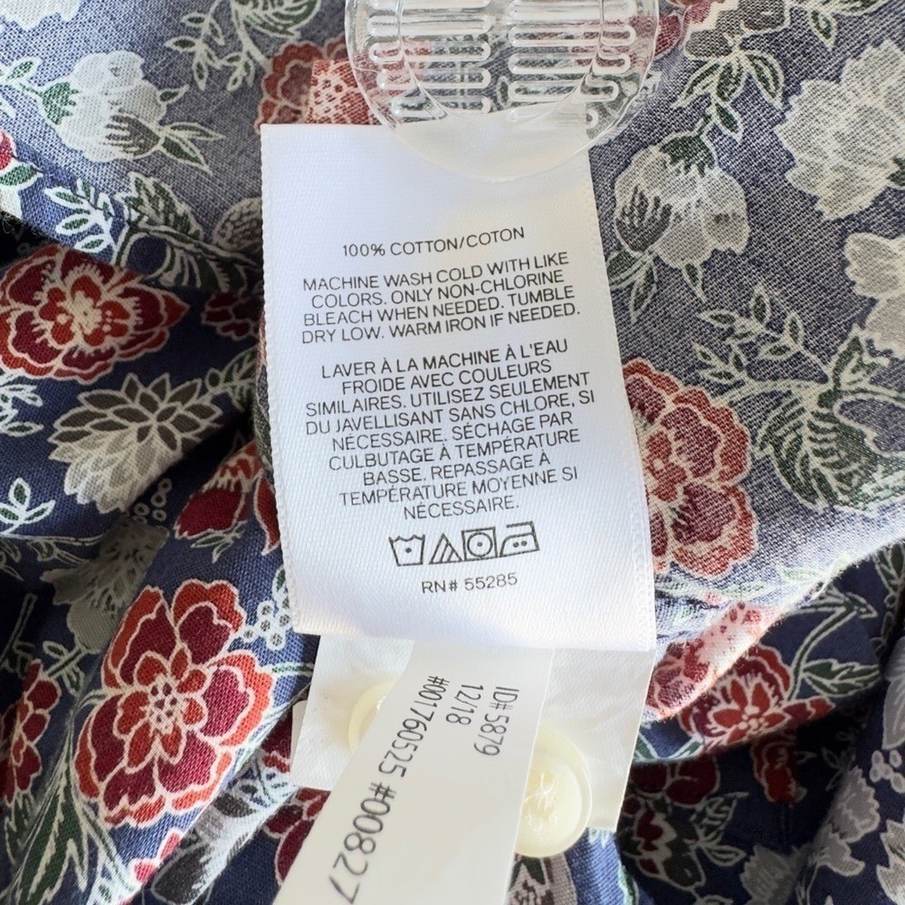 Express Multicolor Floral Men's Cotton Shirt Size Large - Picture 3 of 4